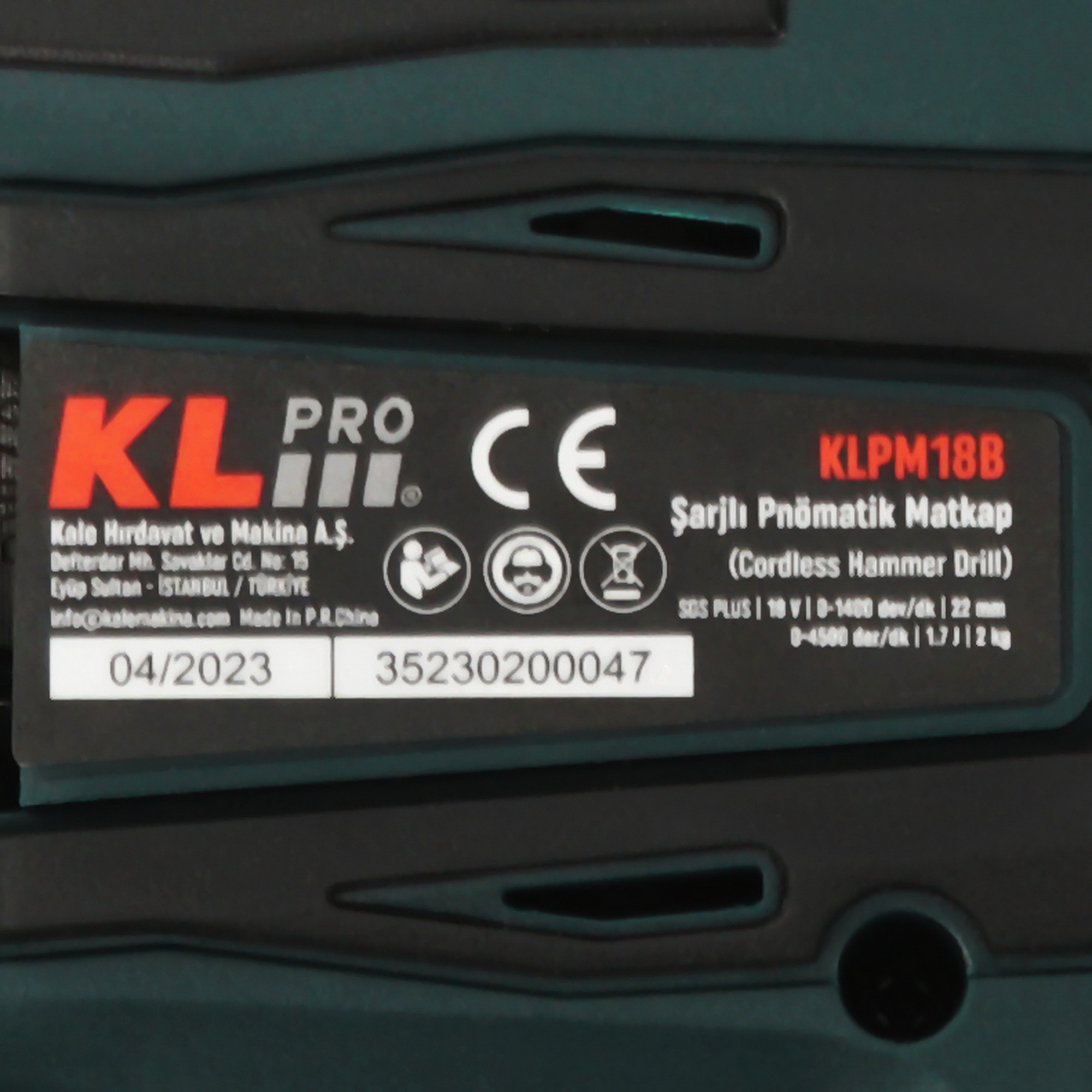 Перфоратор KLPRO KLPM18B-20 9153452 STDN-0110790 - Вид №3