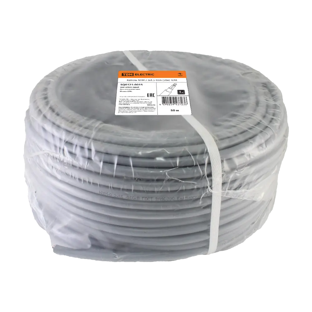 Кабель Tdm Electric NYM 3x1.5 50 м ГОСТ цвет серый 84574118 STLM-2059044  - Вид №1