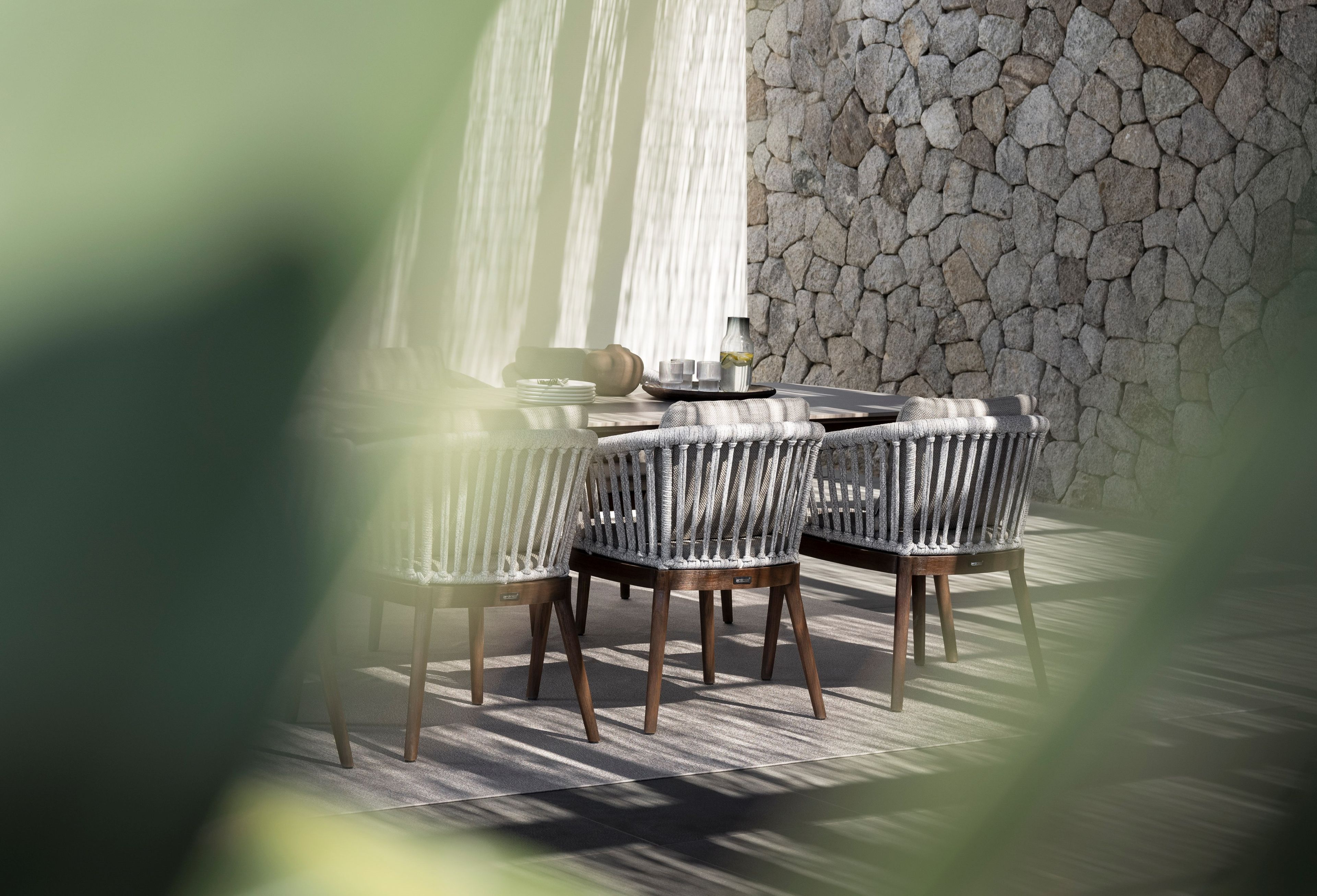 Тканевый садовый стул с подлокотниками Jardinico дерево ARCH-00140512 - Вид №3