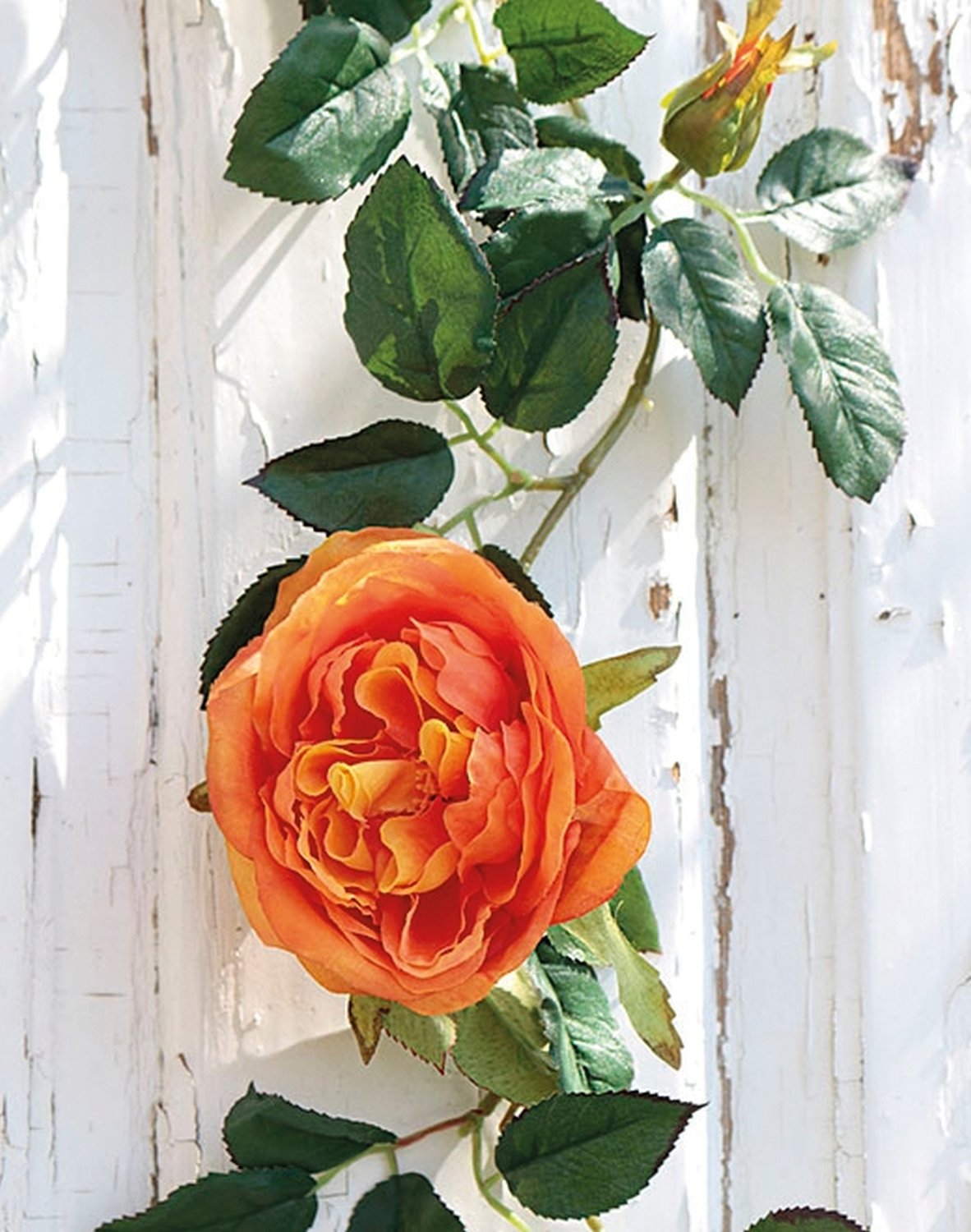 3254 334 a2 Гирлянда из искусственных роз, 180 см, оранжевая H-andreas  - Вид №1