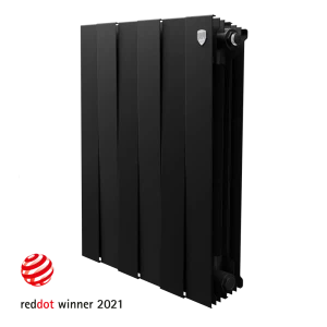 Радиатор секционный Royal Thermo Pianoforte 500/100 6 секций боковое подключение биметалл черный 81979202 STLM-2001575