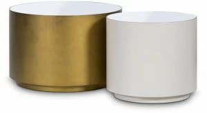 Stylish Club Низкий лакированный журнальный столик для гостиной Drum Scf.d04
