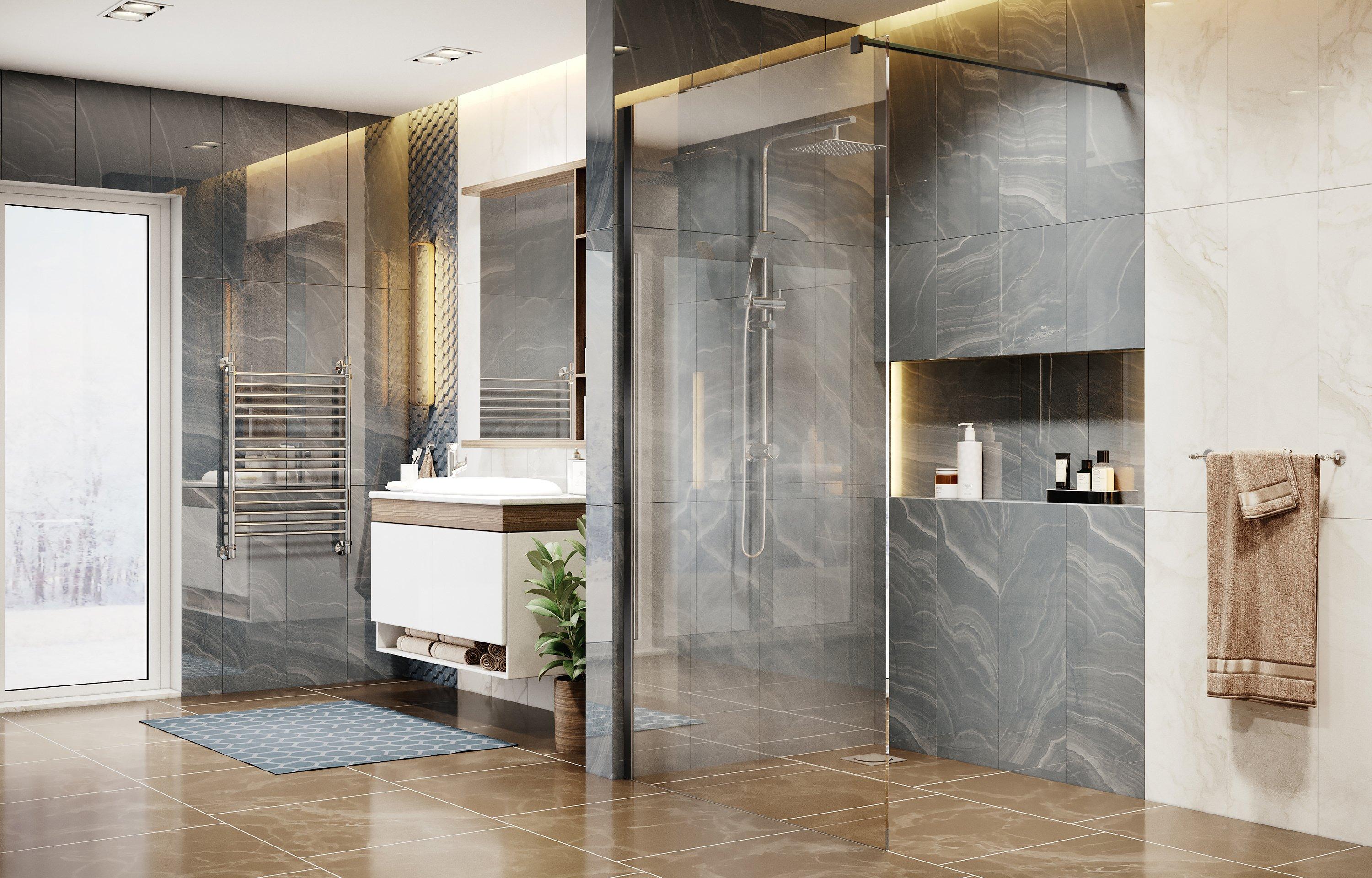 Душевая перегородка Ambassador Waik-in 15031109 (900x2000), 1 место Walk-in - Вид №1