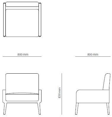 PRADDY Кресло из ткани с подлокотниками  Ml225  - Вид №2