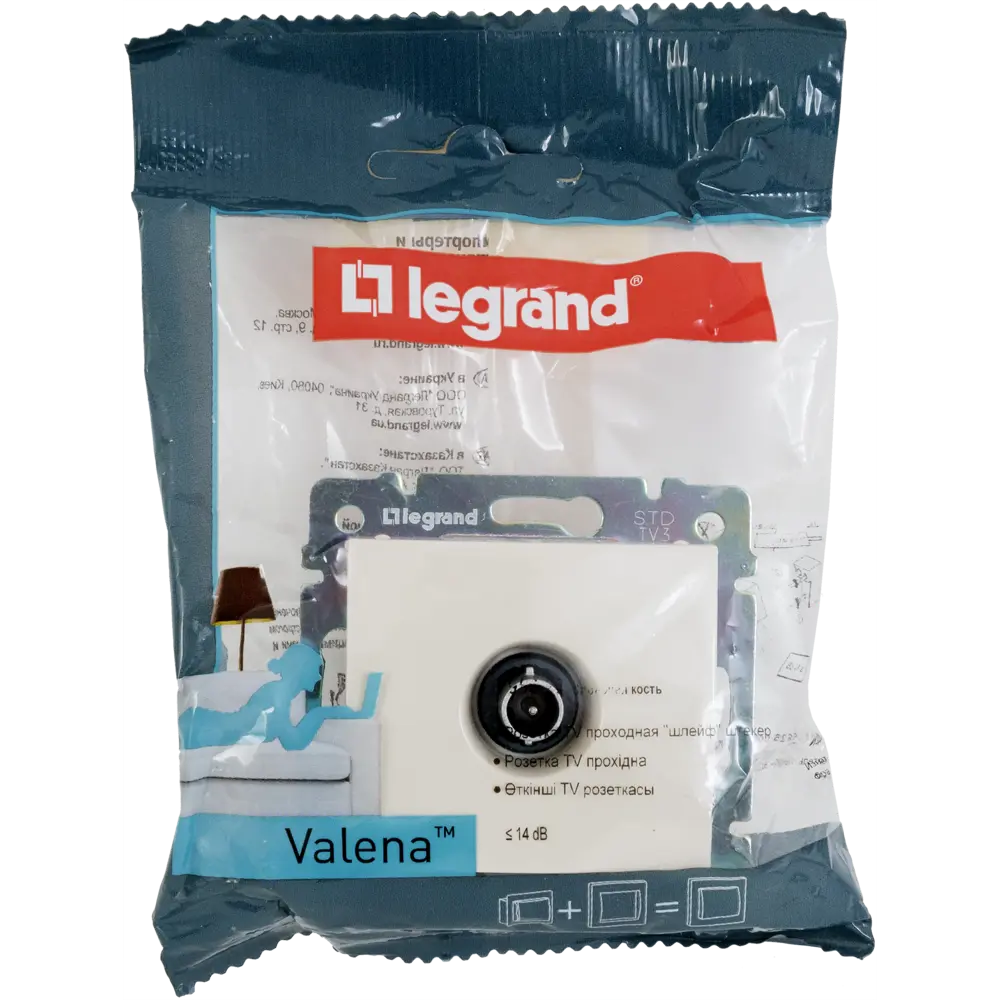 Проходная ТВ-розетка Legrand Valena Classic слоновая кость 12553489 STLM-0002228 - Вид №6