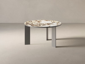 Круглый журнальный столик из керамогранита