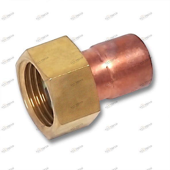 15359221 SANHA 5359G переход ВП-ВР, с накид- ной гайкой, медь 22x1 мм 