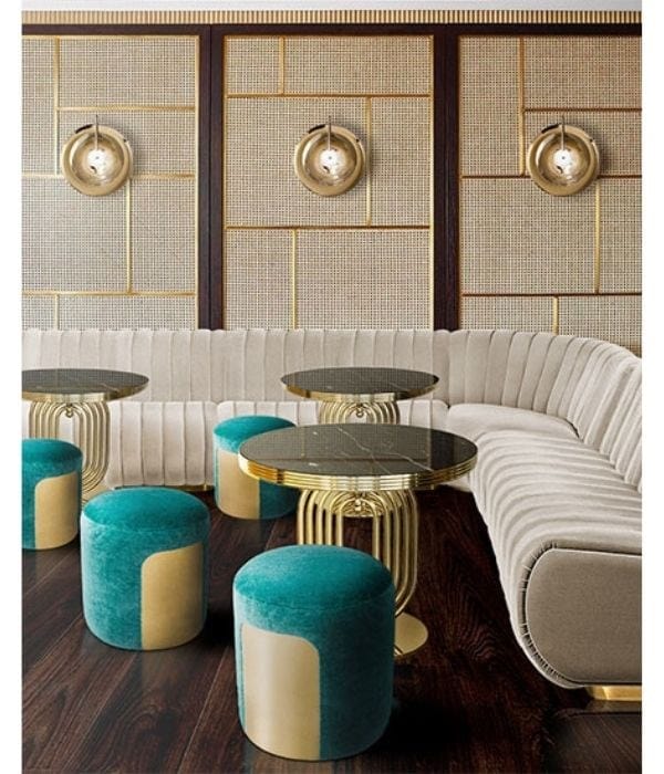 Круглый пуф из ткани Essential Home Happy Few ARCH-00029374 - Вид №1