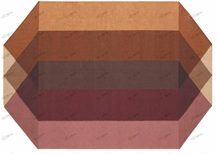 GAN Коврик для домашних животных из переработанных материалов с геометрическими мотивами Diamond sun-id-1356606