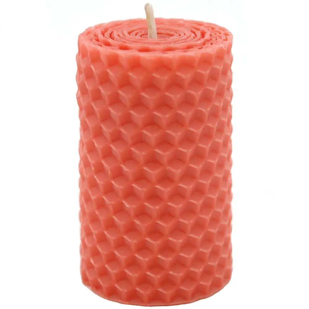 Свеча вощинная цилиндр розовая 4x6.5 см EVIS STLM-2104644