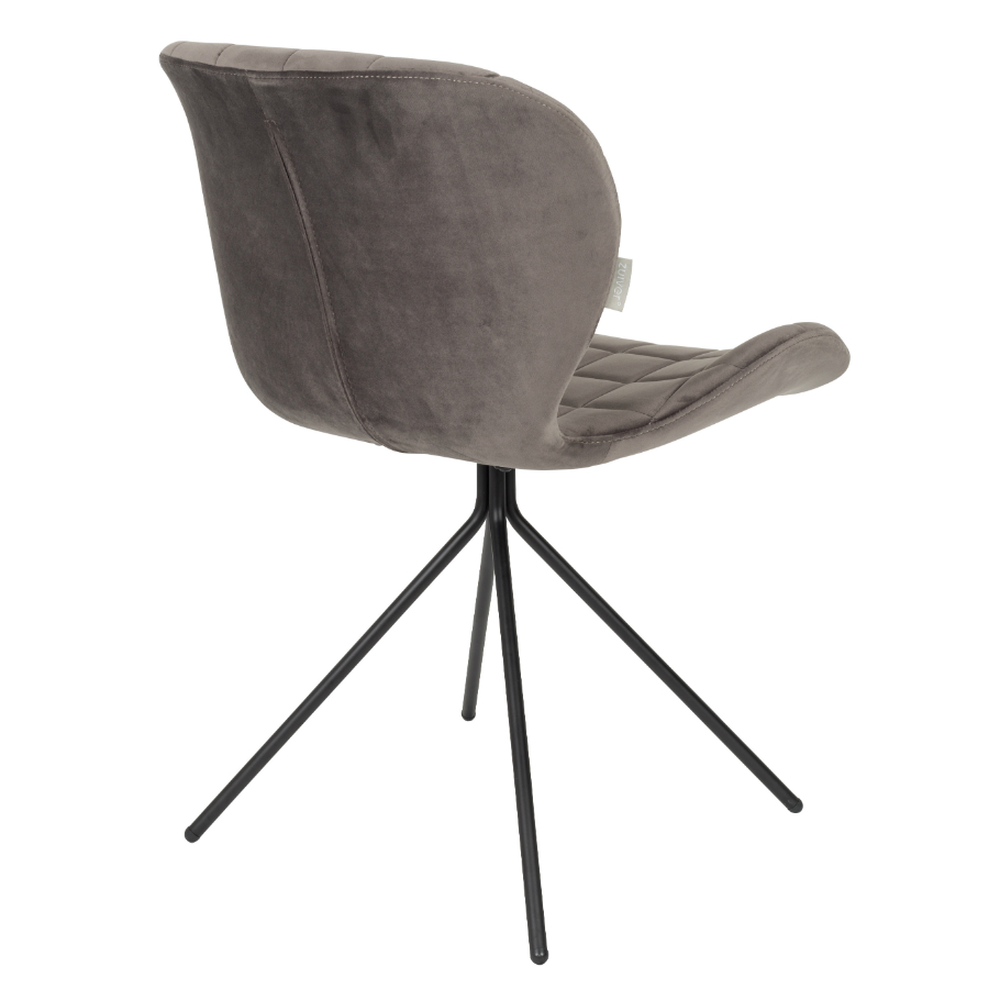 Стул OMG Velvet серый Zuiver 1100365 - Вид №7