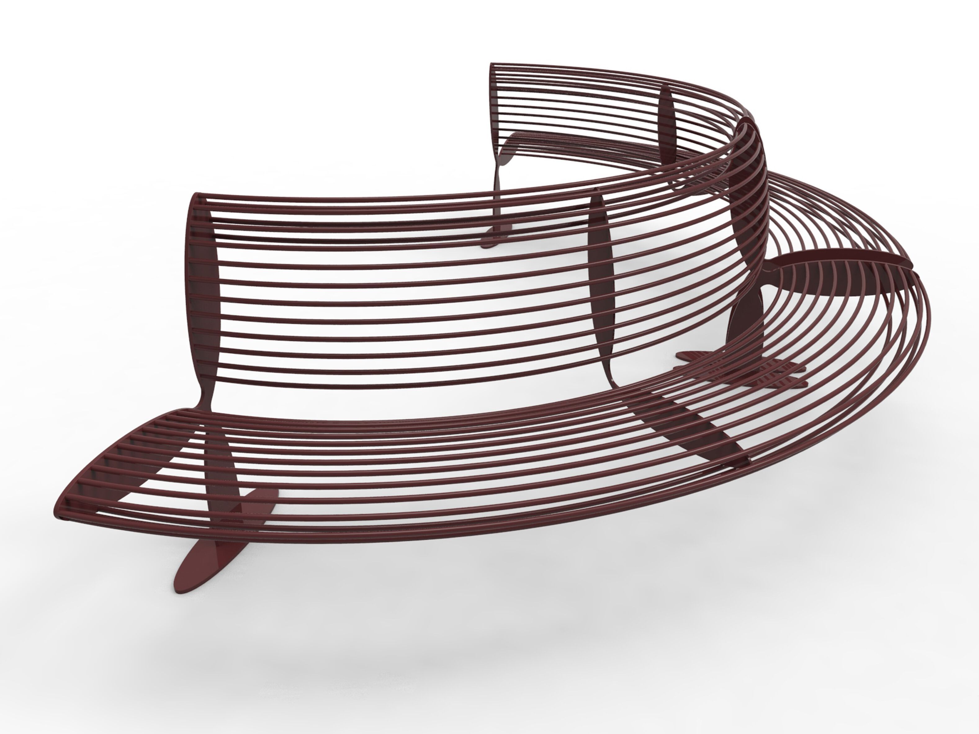 Изогнутая стальная модульная скамья со спинкой CITYSì CALIFORNIA OUT ARCH-00053822