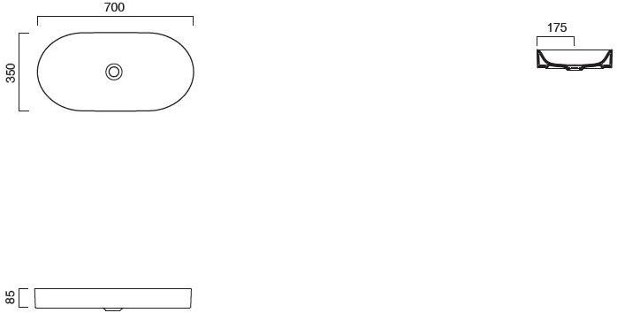 Подвесная раковина настенная овальная CERAMICA CATALANO Horizon белая sun-id-1348325 - Вид №18