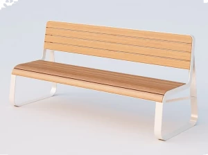 DIMCAR Скамья из стали и дерева со спинкой