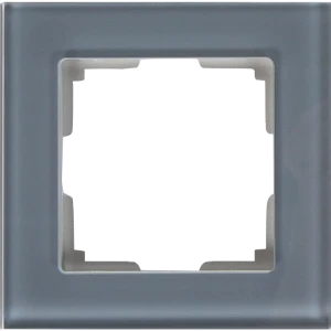 Рамка для розеток и выключателей Werkel Favorit 1 пост стекло цвет серый