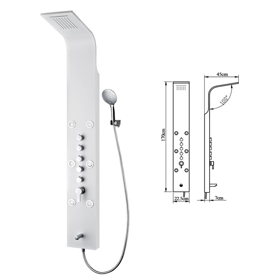 Душевая панель Alvaro Banos Valencia V2 EI Cano Blanco с изливом Santreyd  - Вид №1