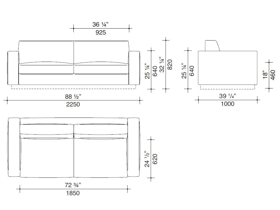 Ткань раскладной диван-кровать Lema YAKI ARCH-00142181 - Вид №4