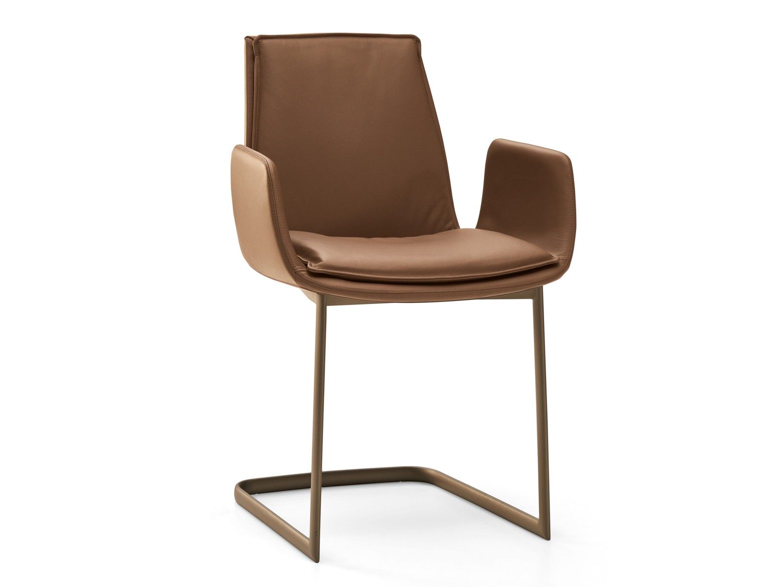 Кожаный консольный стул с подлокотниками EFORMA Lara ARCH-00094478 - Вид №1