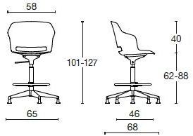 Diemme Офисный стул с регулируемой высотой из полипропилена Clop sun-id-1454746 - Вид №4