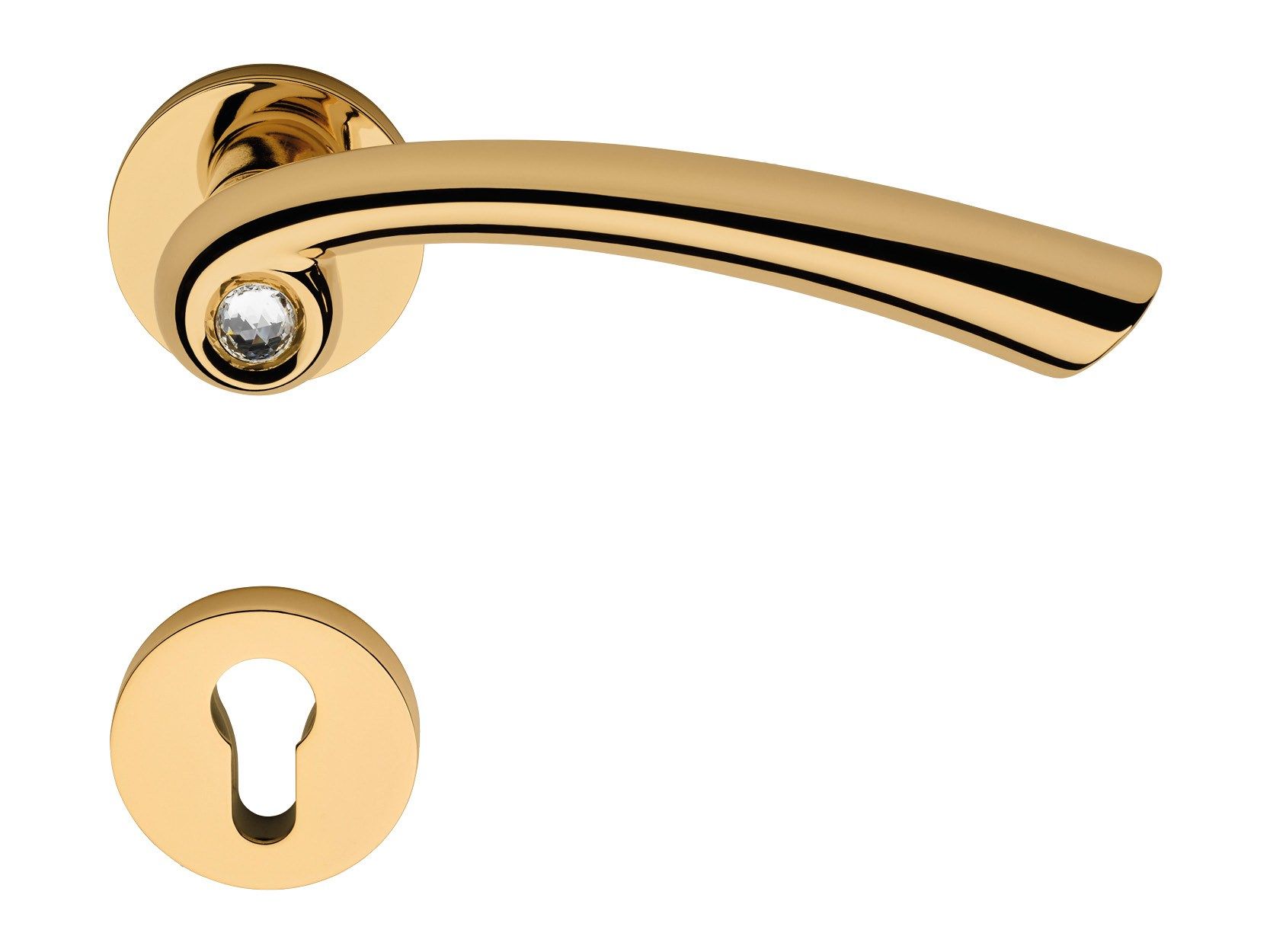 Латунная ручка с кристаллами Swarovski® с насадкой LINEA CALI' Nau Crystal ARCH-00048386