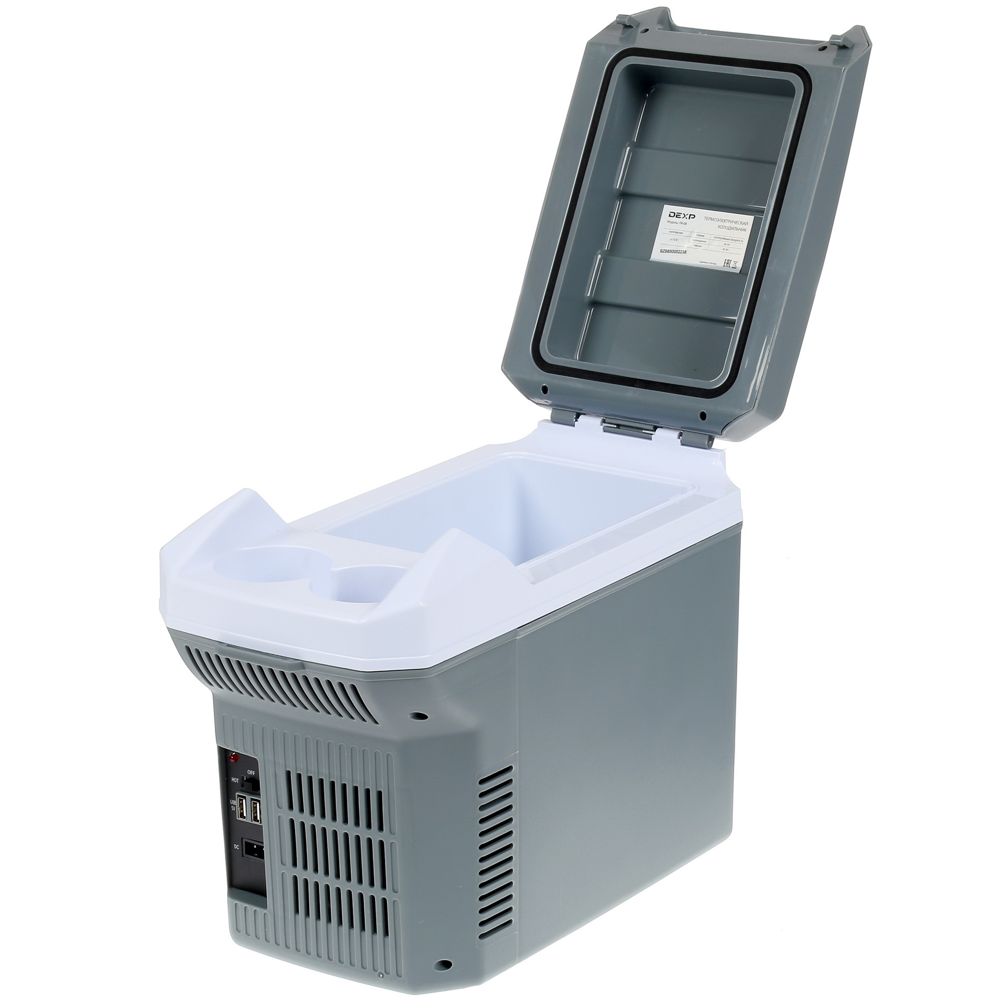 1319334 Холодильник автомобильный DEXP FR-08 серый STDN-0135894 - Вид №4