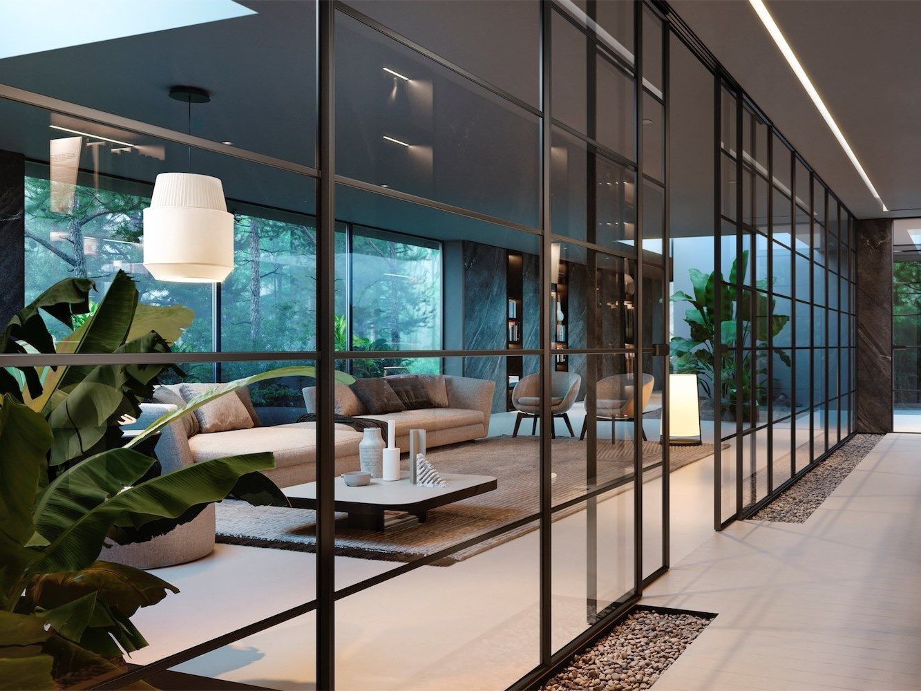 Стеклянная дверь промышленного стиля GIDEA G-Like ARCH-00045614 - Вид №5