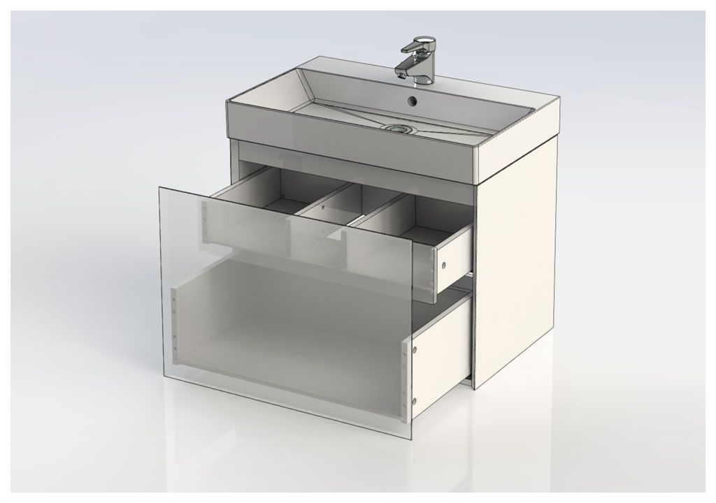 Тумба с раковиной Aquanet Йорк 70 белый 0020209300198207 - Вид №4