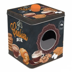 Банка металлическая для конфет 14,5 см коричневая Easy Life EASY LIFE ВРЕМЯ КОФЕ 00-3946437 Коричневый