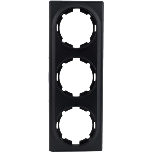 Рамка для розеток и выключателей Onekey Florence 3 поста, цвет чёрный
