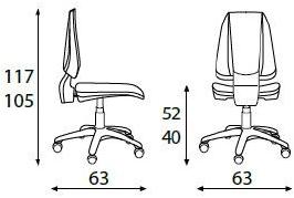 AP Factor Вращающееся офисное кресло с 5 спицами Sante fe sun-id-1508193 - Вид №4