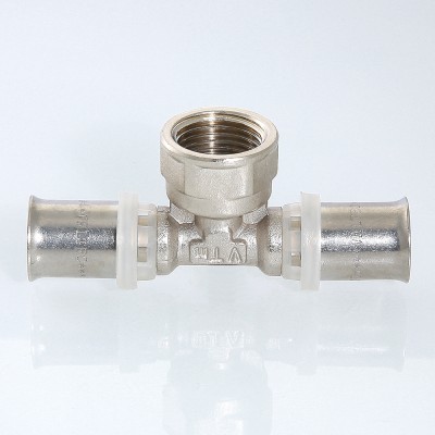 VTm.232.N.260426 Пресс-фитинг – тройник с переходом на внутреннюю резьбу Valtec 26 мм х 1/2" х 26 мм  - Вид №8