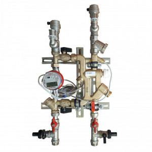 VT.IVCM.15.R Квартирная станция отопительного контура (вертикальное исполнение) Valtec т/сч - 1,5 куб.м/час, правая