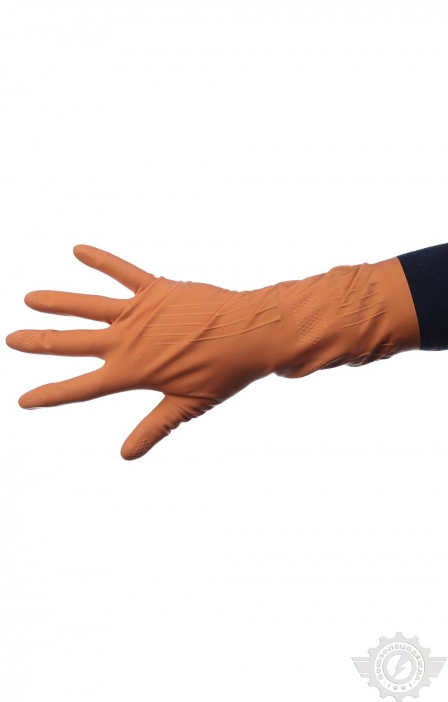 67653 Перчатки резиновые бытовые  Средства защиты рук  размер L(Б) (8,5-9) Спецодежда  - Вид №2