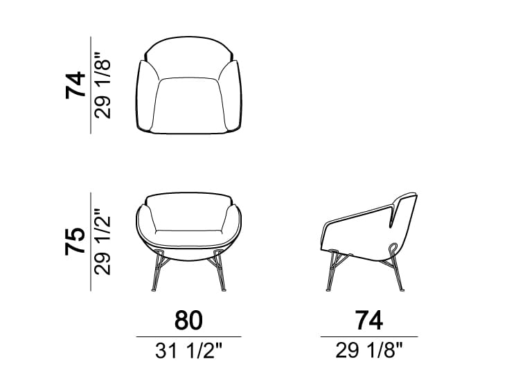 Кресло с подлокотниками Arketipo JUNO ARCH-00103813 - Вид №6