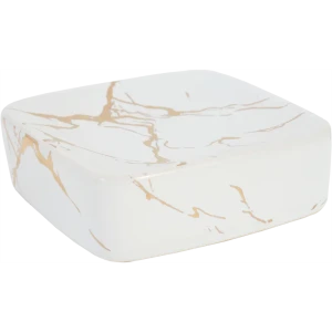 Мыльница Vidage Marmo Dorato керамика цвет белый