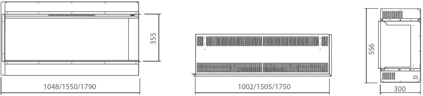 BRITISH FIRES Электрический встроенный стеклянный камин двусторонний sun-id-1417408 - Вид №1