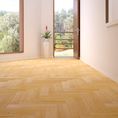 Паркет Ёлка Marco Ferutti Hermitage Беленый Дуб Любая на выбор с брашью (Текстурированная) 610х122 мм 2600700110 - Вид №4