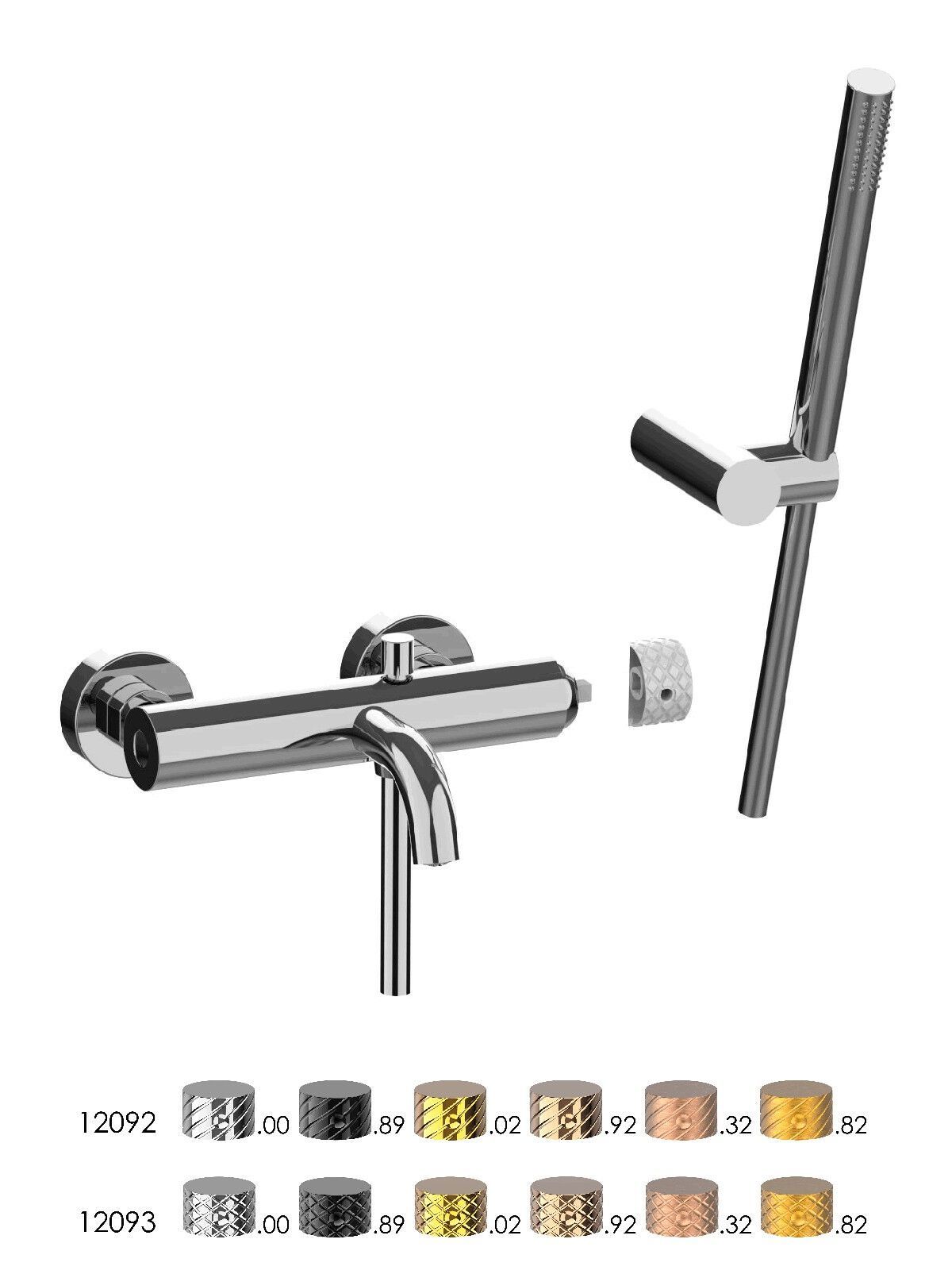 Настенный смеситель для ванны с ручным душем Rubinetterie Frattini Pepe XLS ARCH-00005940 - Вид №5