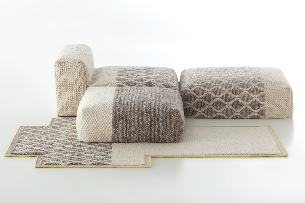 070844 Пуф модульный Rhombus Ivory GAN Mangas Space  - Вид №3