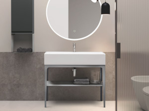 Стальной напольный умывальник со встроенным умывальником