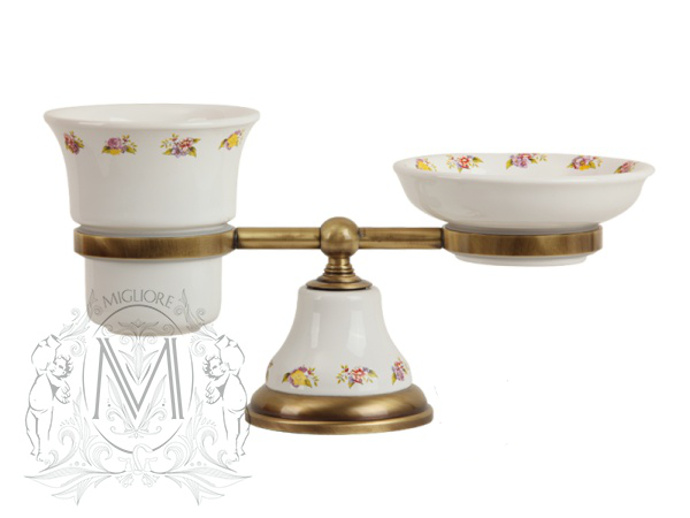 Стакан и мыльница настольные MIGLIORE Provance Ml.PRO-60.510.BR, цвет бронза  - Вид №2