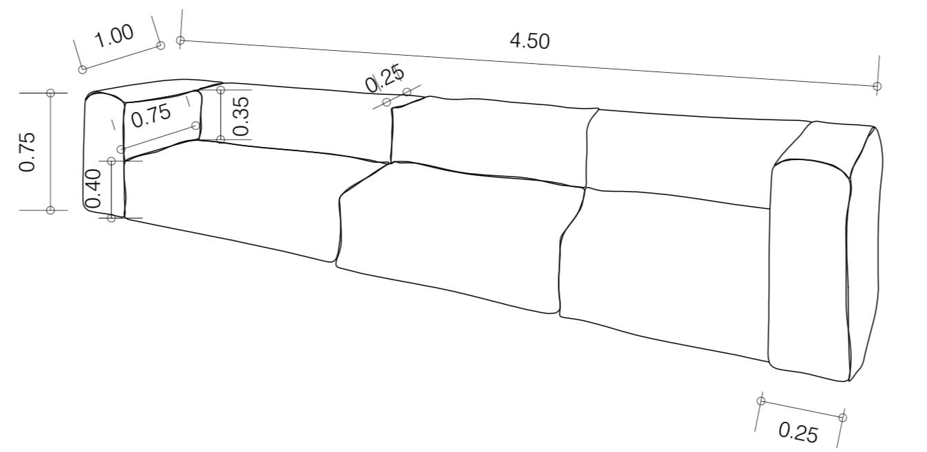 5/6 местный тканевый съемный садовый диван MX HOME CE-B6P / CE-L6P / CE-R6P ARCH-00088300 - Вид №6
