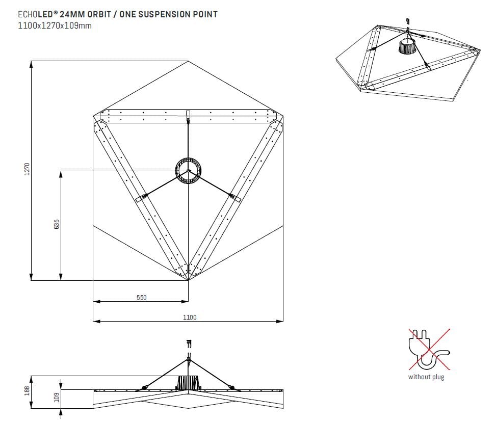 Подвесная акустическая панель ECHOJAZZ ECHOLED® ORBIT ARCH-00071977 - Вид №16