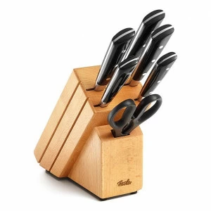 Ножи стальные деревянной подставке 7 шт черные Fissler Texas FISSLER КУХОННЫЕ АКСЕССУАРЫ 00-3946554 Коричневый;черный