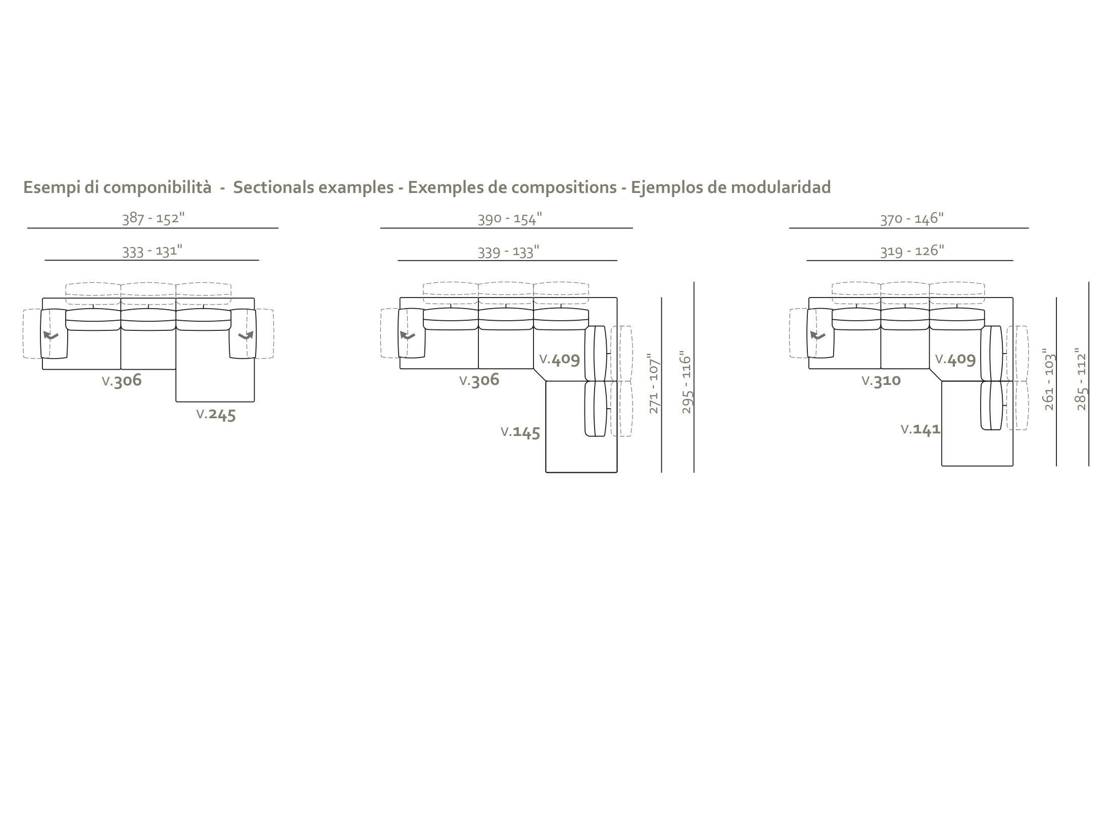 Ткань линейный диван Max Divani WENDER ARCH-00107495 - Вид №9