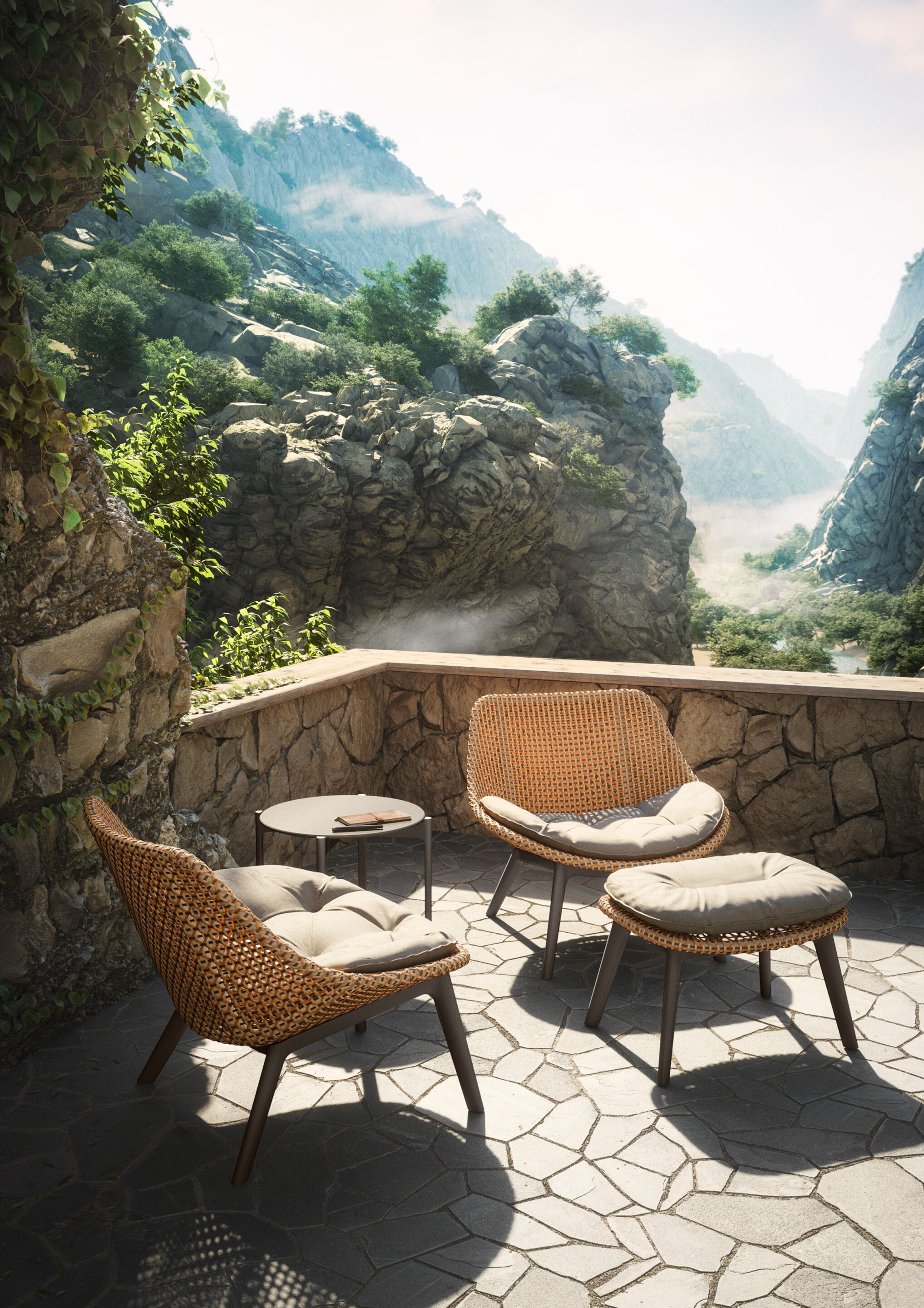 Круглый алюминиевый и стеклянный садовый столик DEDON IZON ARCH-00060167 - Вид №14