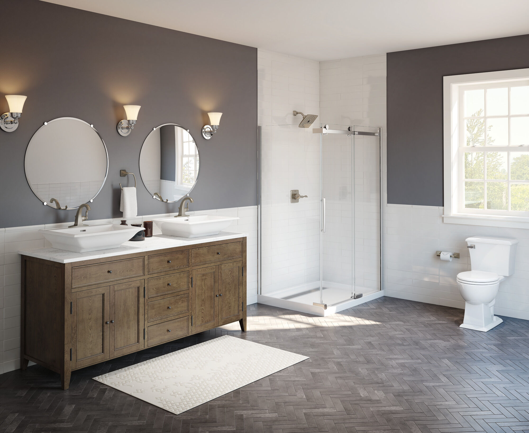 Угловая душевая стеклянная панель Delta Faucet B1112912-4836-SS - Вид №4