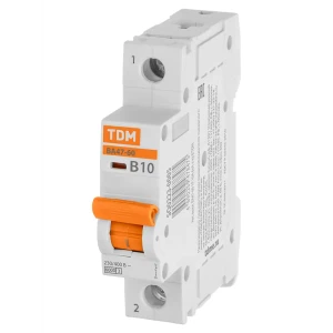 Автоматический выключатель TDM Electric ВА47-60 1Р B10 A 6 кА 89347174 STLM-2092214