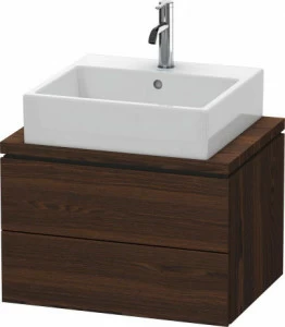 LC580506969 Тумбочка для компактной консоли L-Cube #LC5805 620 x 477 мм Орех брашированный (натуральный шпон)