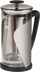 VX3023 Френч-пресс / times. объём 350мл. дизайн френч-пресса выполнен в скандинавском стиле. колба изготовлена из высококачественного, особо прочного, термостойкого боросиликатного стекла. поршень и фильтр изготовлены из высококачественной пищевой нержаве